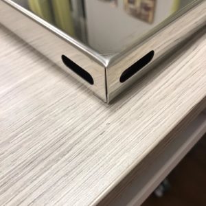 Ripiano per scaffale in acciaio inox